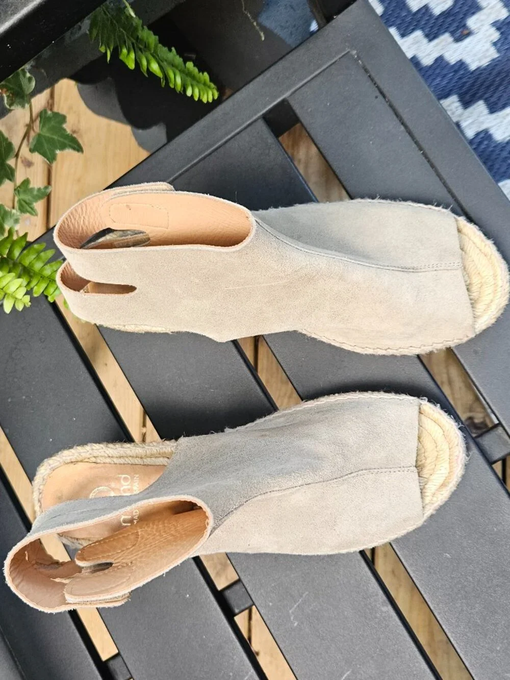 MOND Suede wedges espadrilles Sz 38 EU 7.5 US